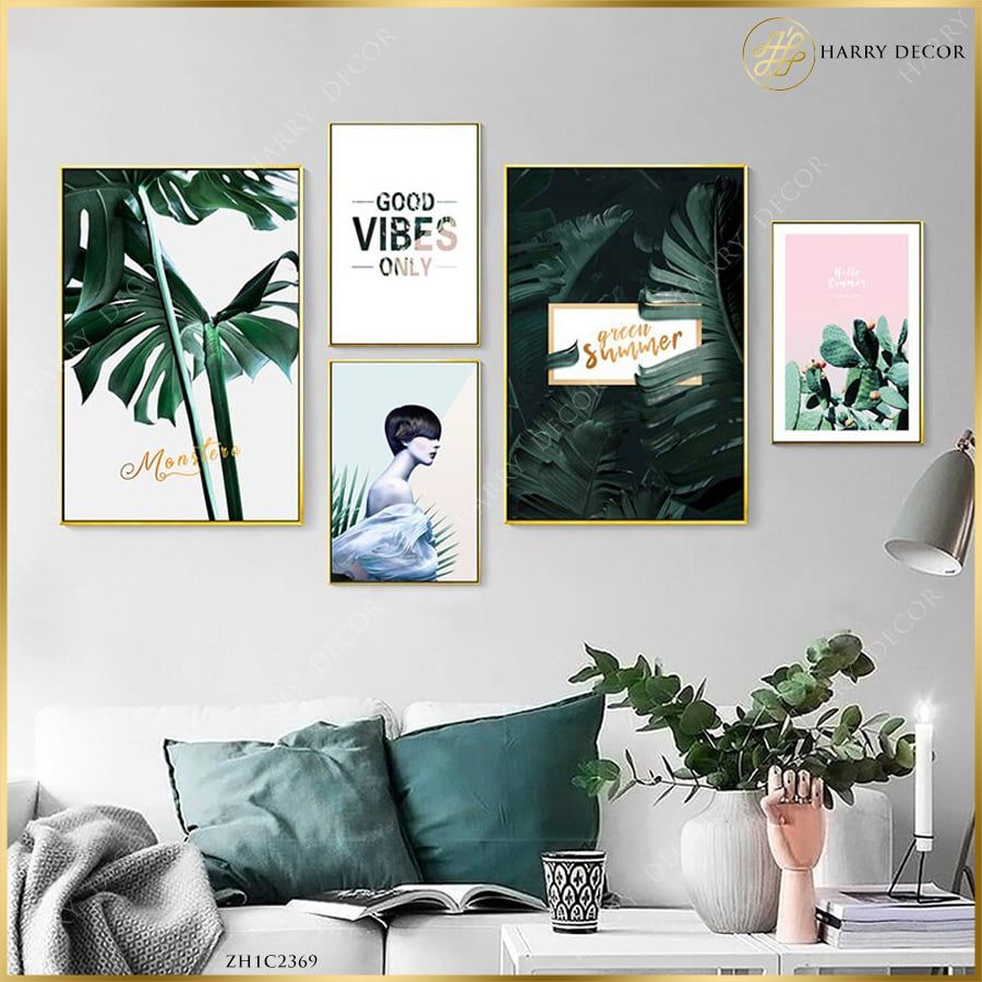 Bộ 5 Tranh Phong Cảnh Màu Sắc Dịu Dàng ZH1C2369