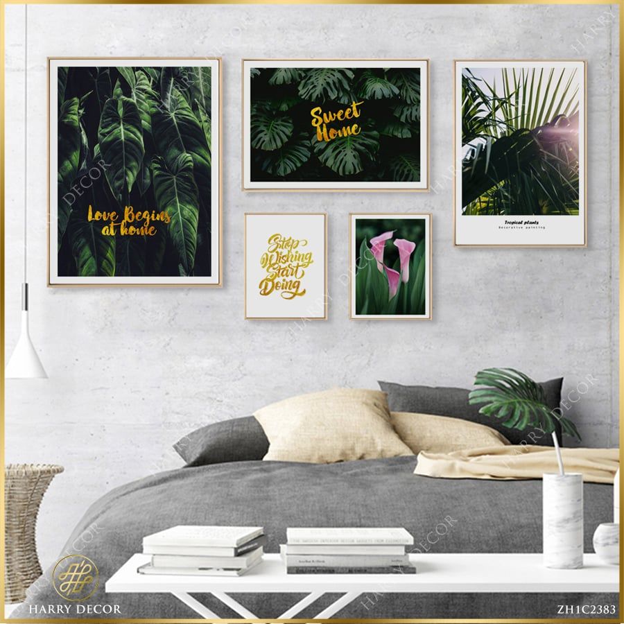 Bộ 5 Tranh Love Begins At Home ZH1C2383