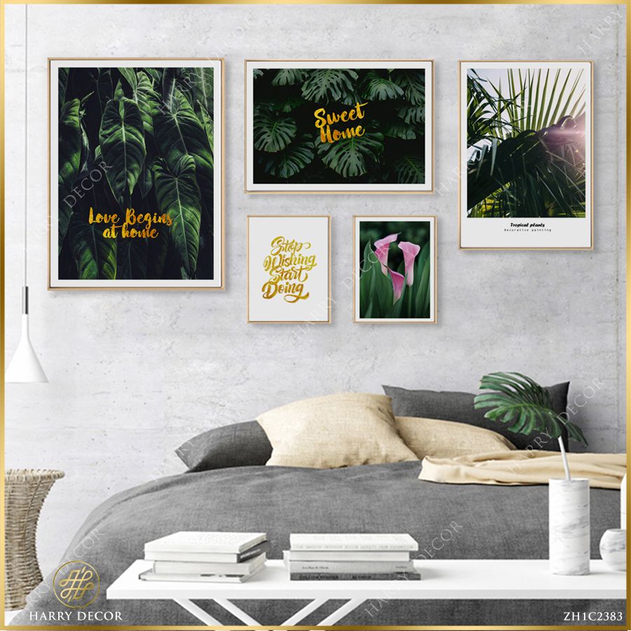 Bộ 5 Tranh Love Begins At Home ZH1C2383