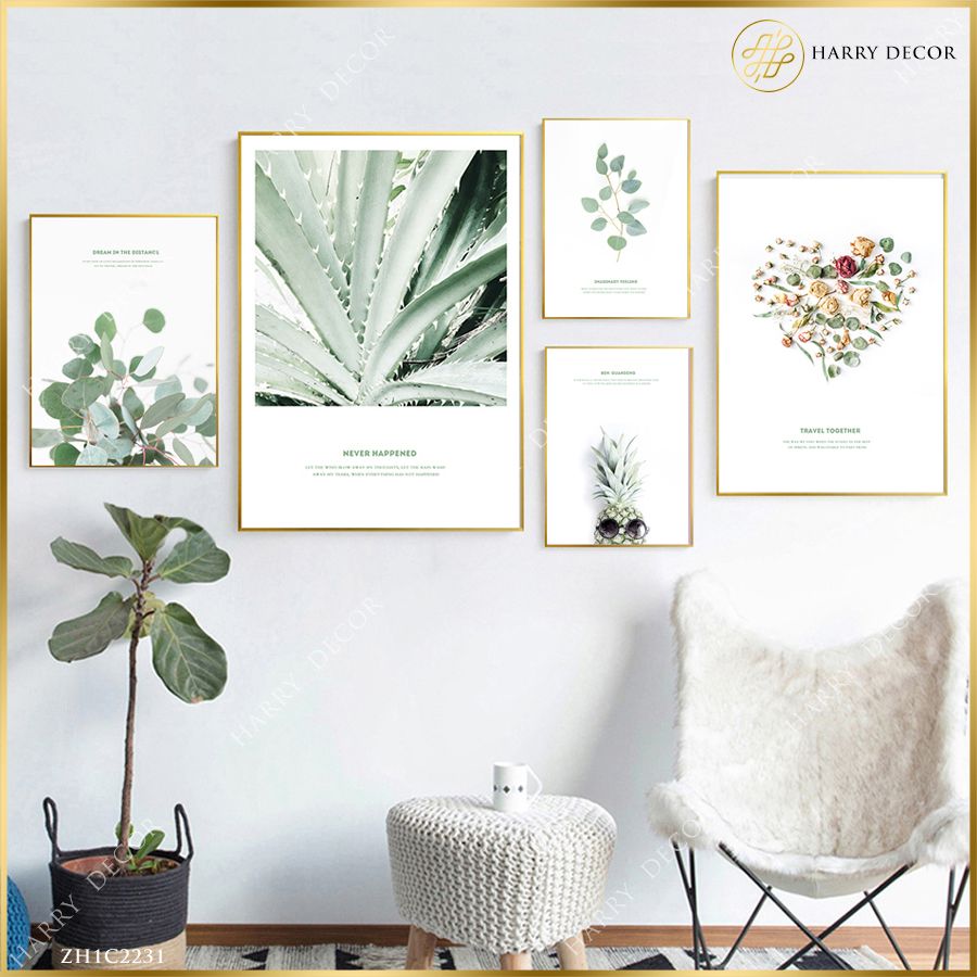 Bộ 5 Tranh Green Plants Nhẹ Nhàng ZH1C2231