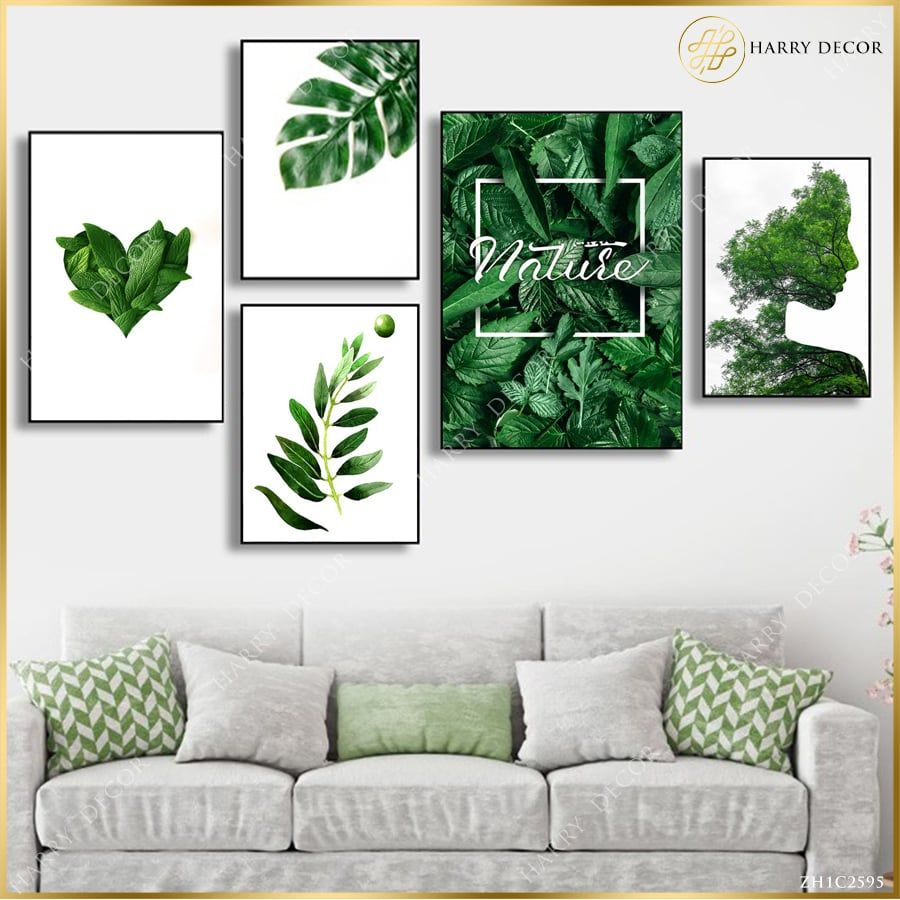 Bộ 5 Tranh Green Plants Mát Mẻ ZH1C2595