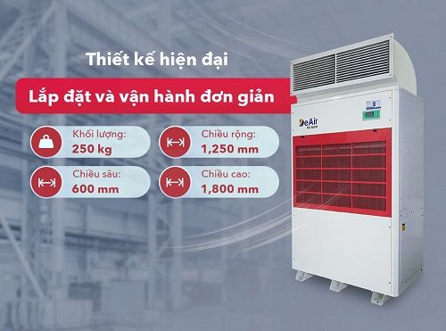 Máy hút ẩm công nghiệp chịu nhiệt DeAir RE-600H