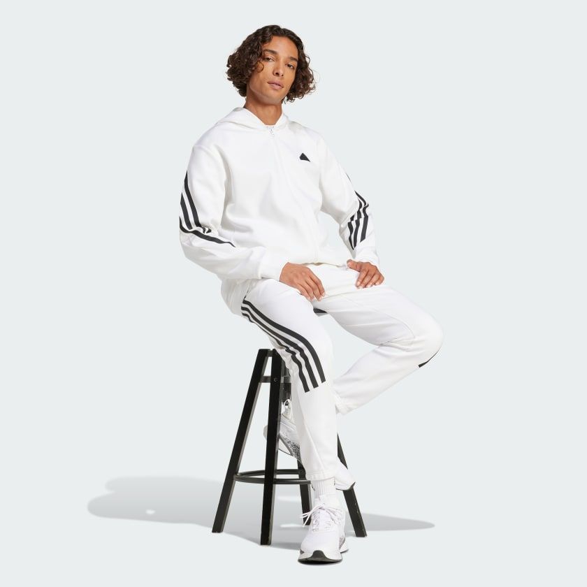 Áo Hoodie Nam Khóa Kéo Dọc Thân 3 Sọc Future Icons