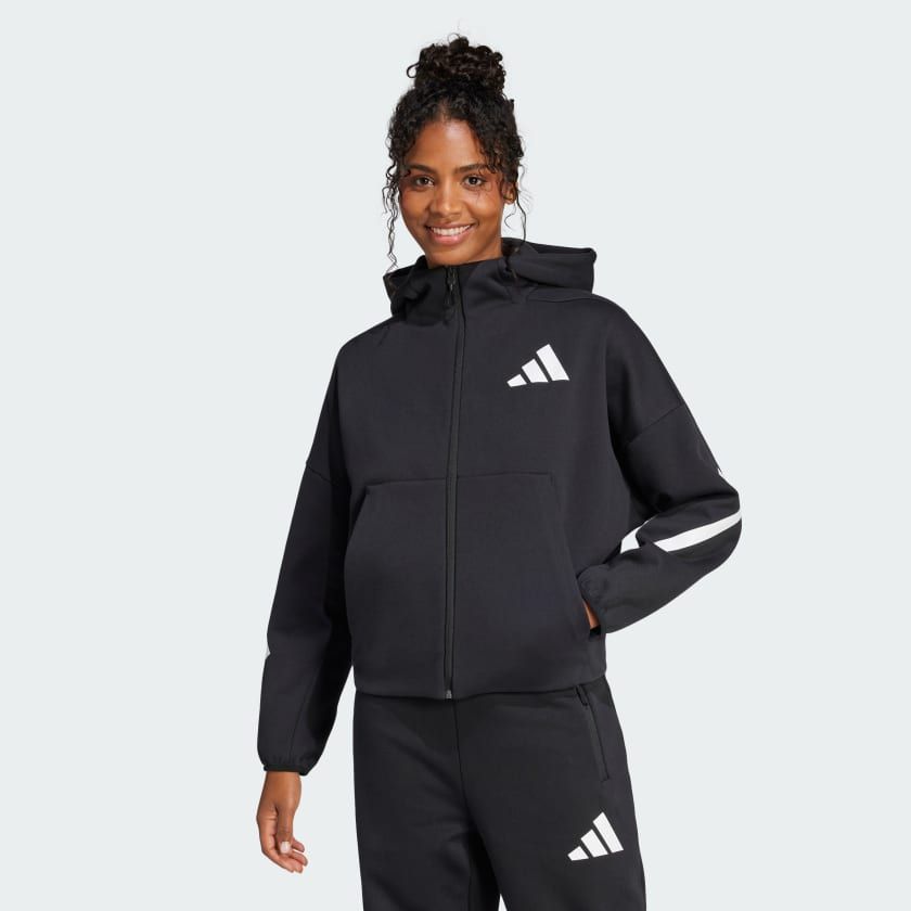 Áo Khoác Nữ Hoodie Khóa Kéo Dọc Thân adidas Z.N.E.