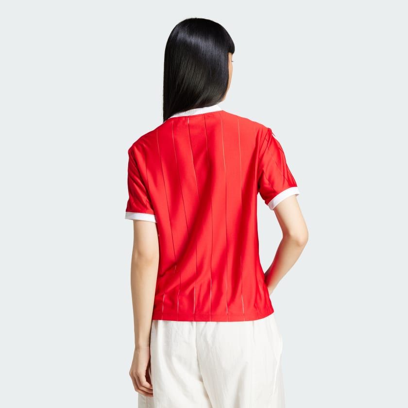 Áo Thun Nữ Kẻ Sọc Nhỏ 3 Sọc Adicolor