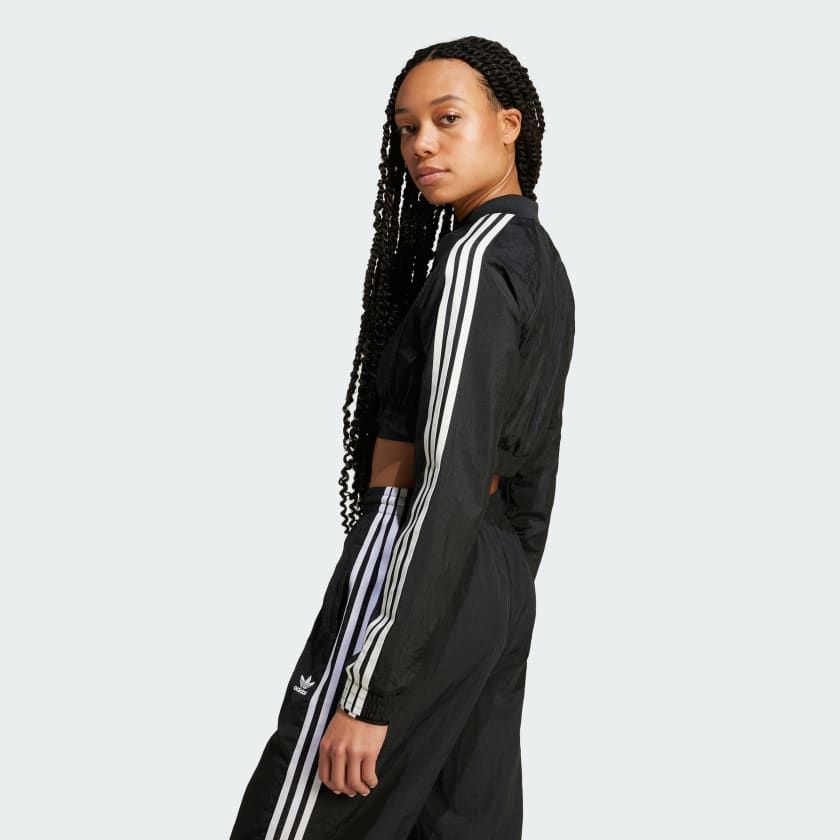 Áo Track Top Nữ Lửng Dáng Ôm