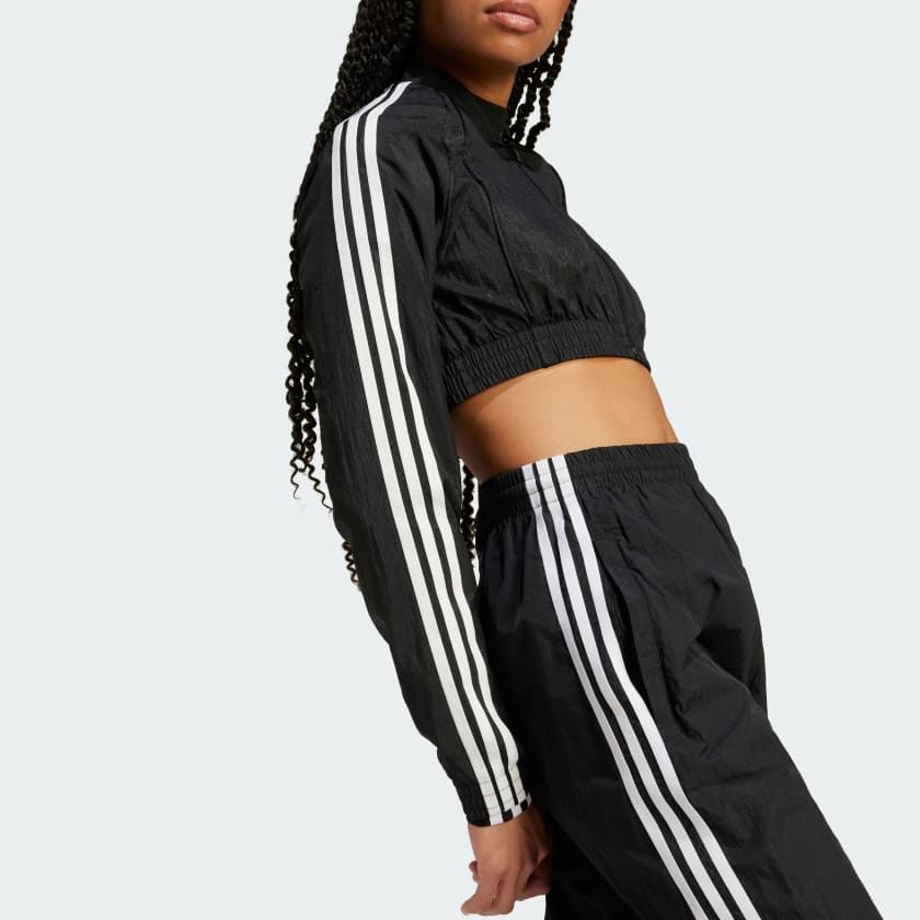 Áo Track Top Nữ Lửng Dáng Ôm