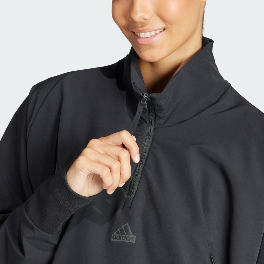 ÁO TRACK TOP NỮ VẢI DỆT 1/4 KHÓA KÉO Z.N.E.