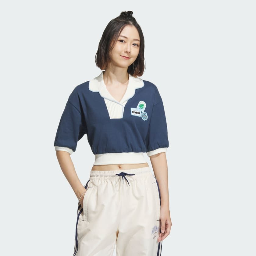 ÁO POLO NỮ NGẮN TAY HỌA TIẾT KỲ NGHỈ HÈ