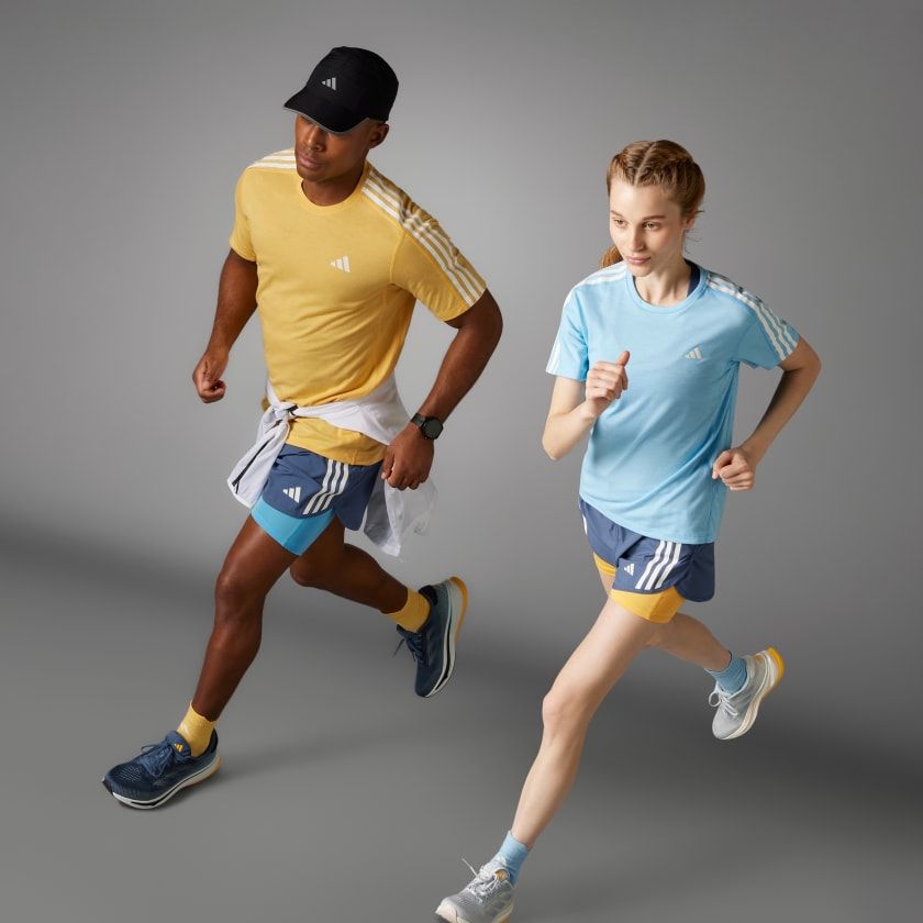 ÁO THUN NAM OWN THE RUN 3-STRIPES TEE