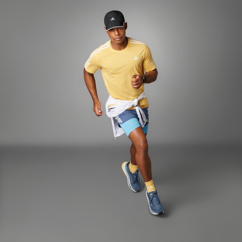 ÁO THUN NAM OWN THE RUN 3-STRIPES TEE