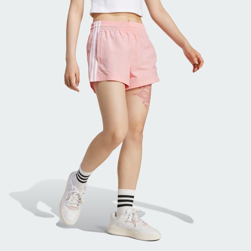 QUẦN SHORT NỮ DỆT 3 SỌC ESSENTIALS