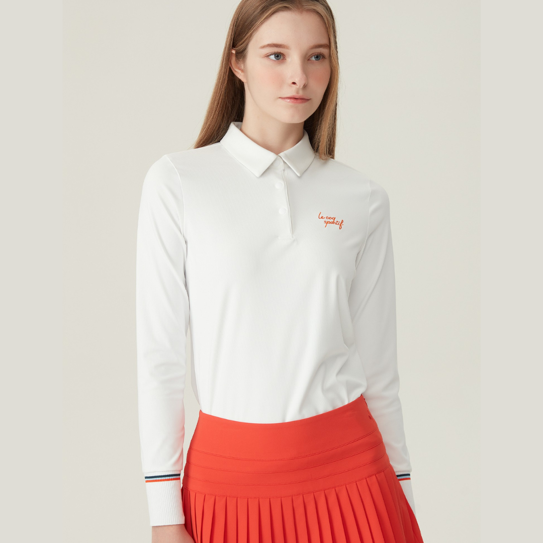 Áo Polo dài tay le coq golf Nữ - GO322LTL82-WHTE