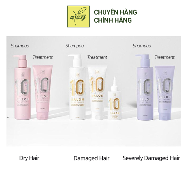 Dầu Gội Và Dầu Xả Cho Tóc Hư Tổn Mise En Scene Salon Plus Clinic 10 Shampoo 500ml