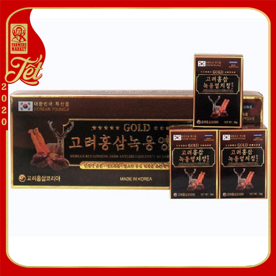Cao hồng sâm linh chi nhung hươu Hàn Quốc 360gr