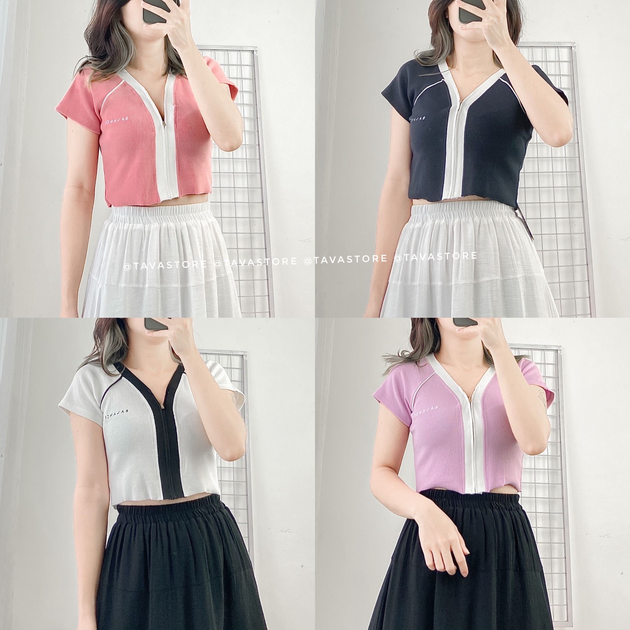 Áo croptop balance