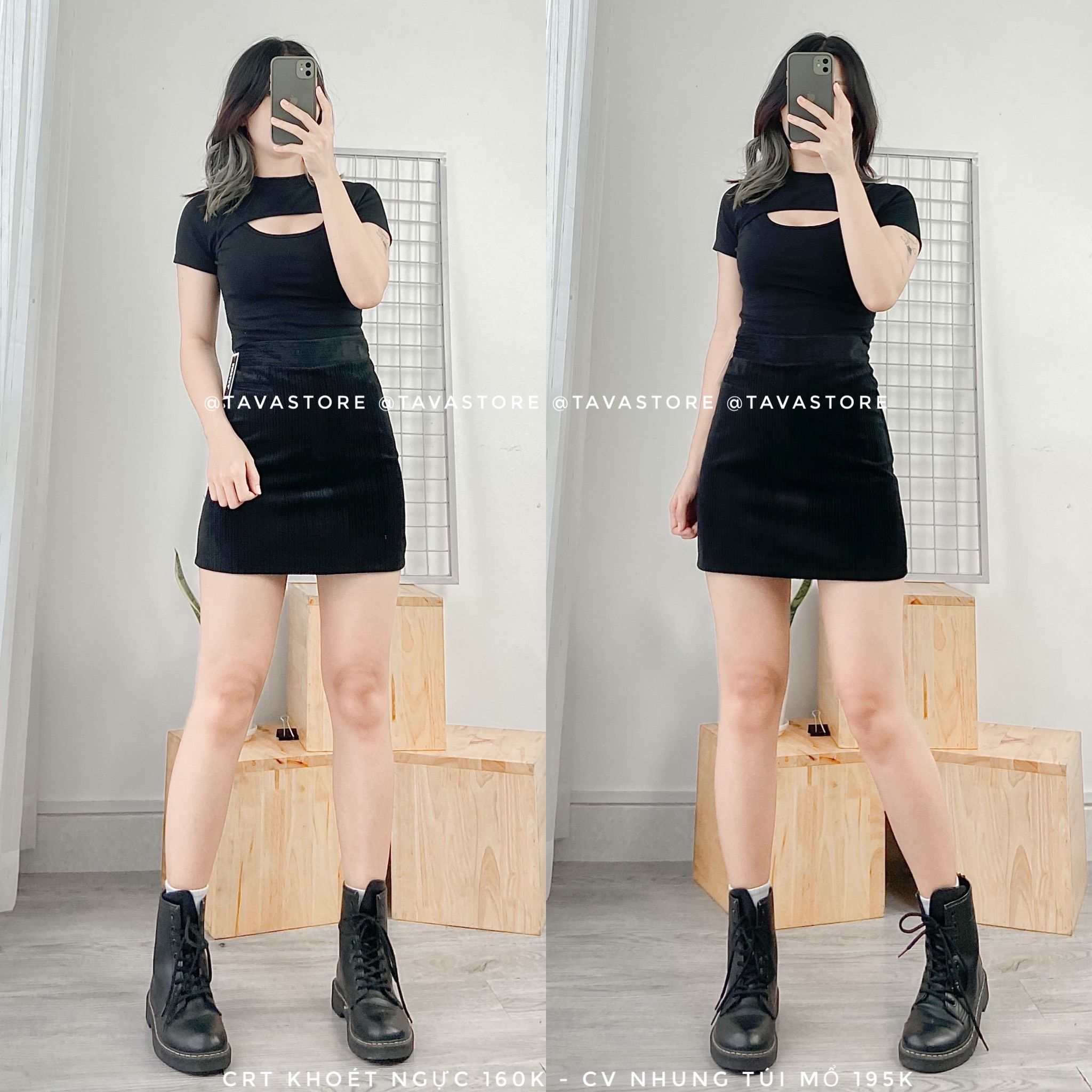 Áo croptop khoét ngực