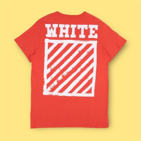 Áo Off White Diagonal Stripes T-Shirt Đỏ Sọc Chéo