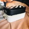 Túi Off White Binder Clip Bag Black sọc tròn đen ss21