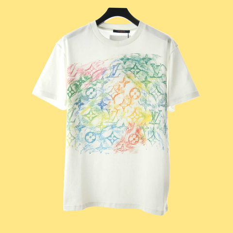 Áo LV Front Printed Pastel Monogram T-Shirt Best Quality