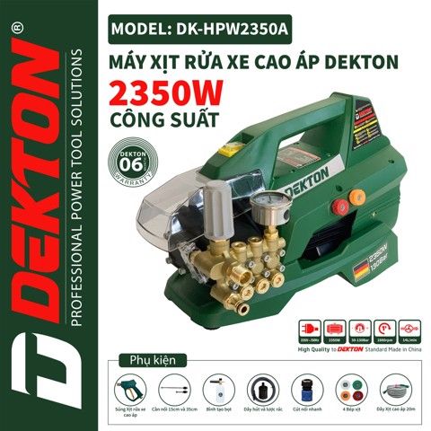 Máy Rửa Xe Dekton DK-HPW 2350A - 2350W (Chuyên Nghiệp)