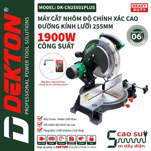 Máy cắt nhôm gỗ Dekton DK - CN 25501 Plus (dây cuaroa)