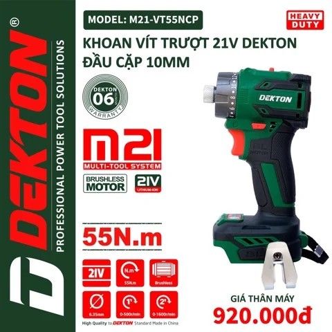 Máy khoan vít trượt Dekton M21 - VT55NCP