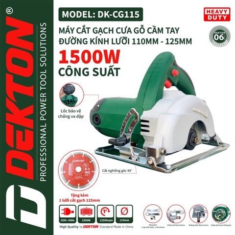 Máy cắt gạch Dekton DK - CG 115 (Cắt nghiêng)