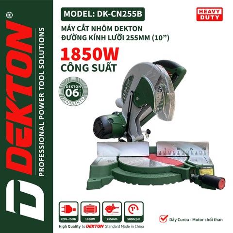 Máy cắt nhôm gỗ Dekton DK - CN 255 CR (Dây Cuaroa)