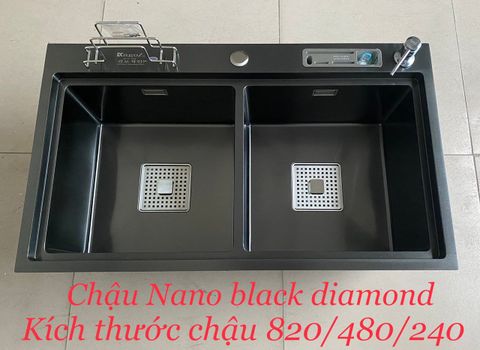 Chậu Rửa Bát Nano Cài dao 82x48x24