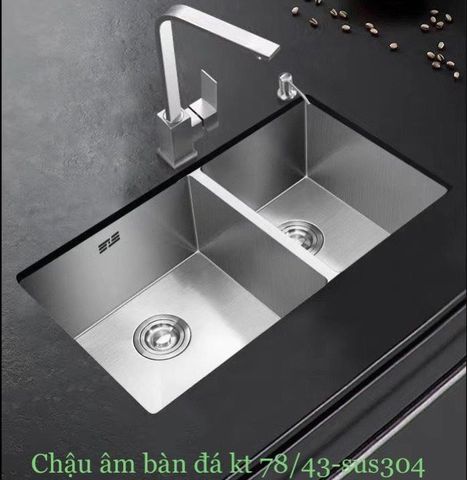 Chậu rửa bát âm bàn đá lệch 7843