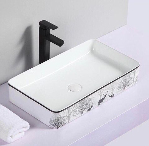 Chậu Lavabo Chữ Nhật Hàn Quốc LV222