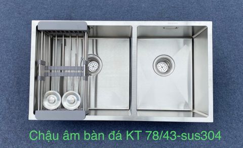 Chậu rửa bát âm bàn đá lệch 7843