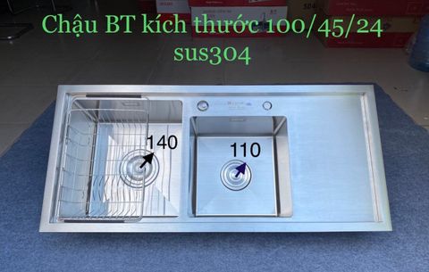 Chậu Rửa Bát Bậc Thang Có Bàn 100x45x24