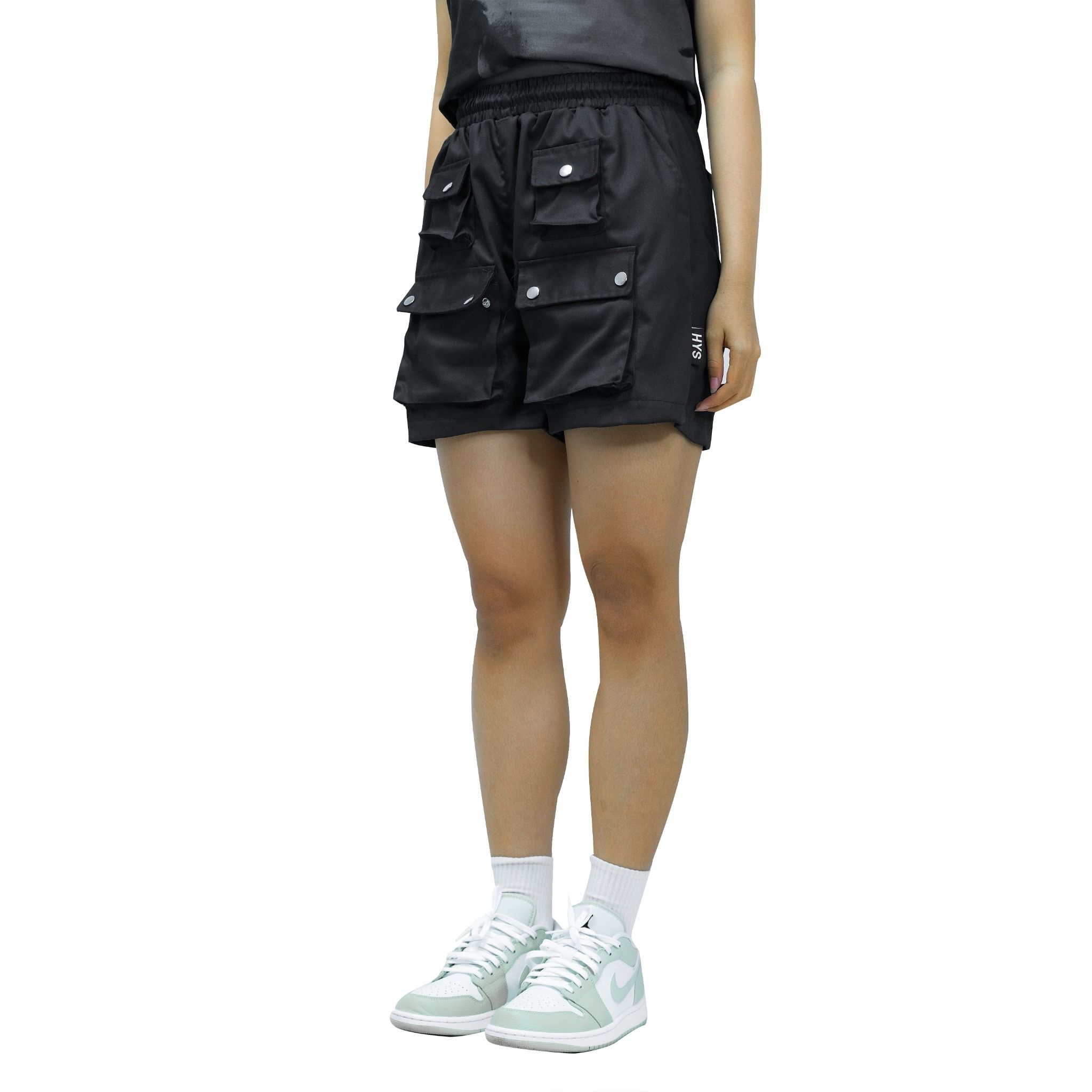  HYS KAKI BOX BLACK SHORTS 