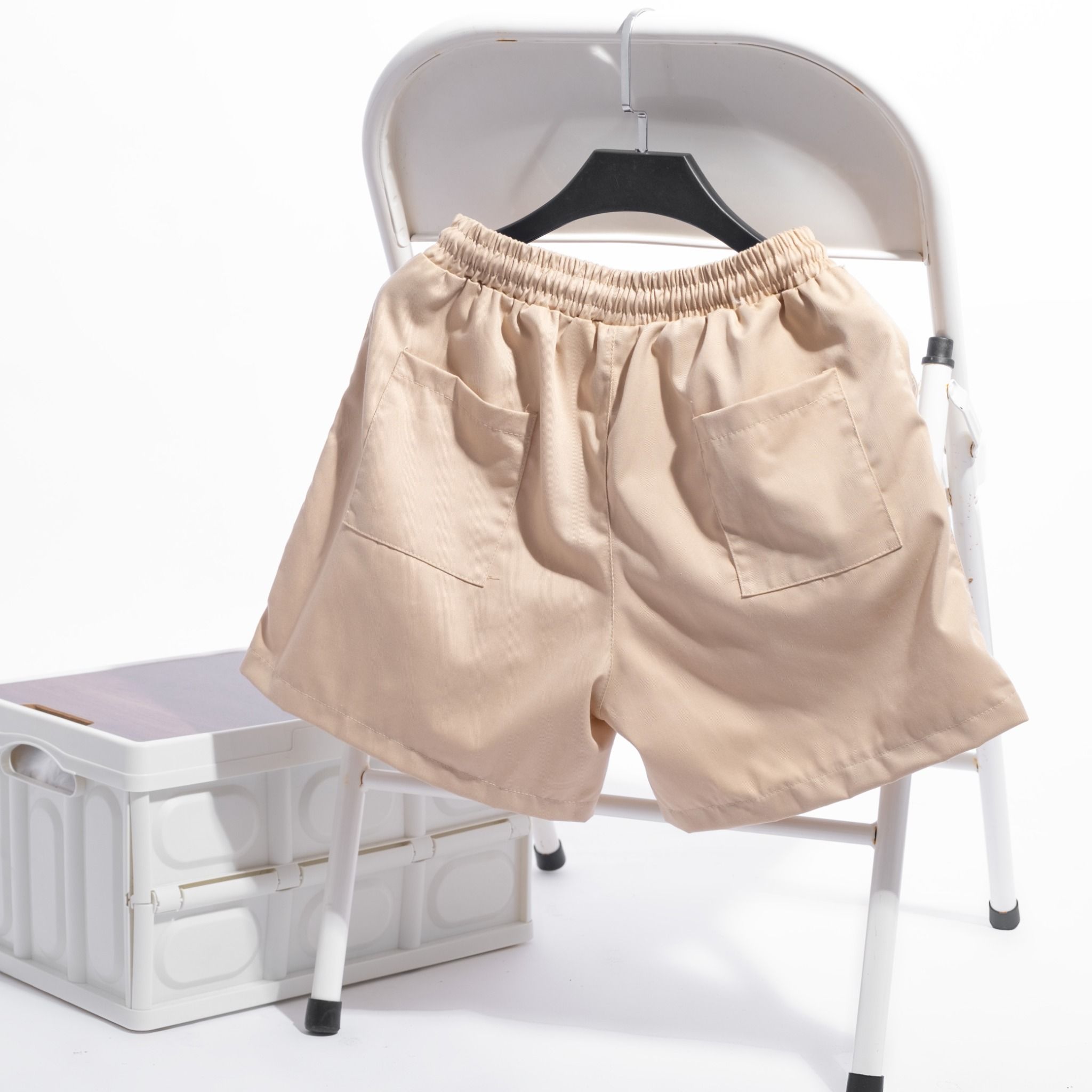  HYS KAKI BOX CREAM SHORTS 