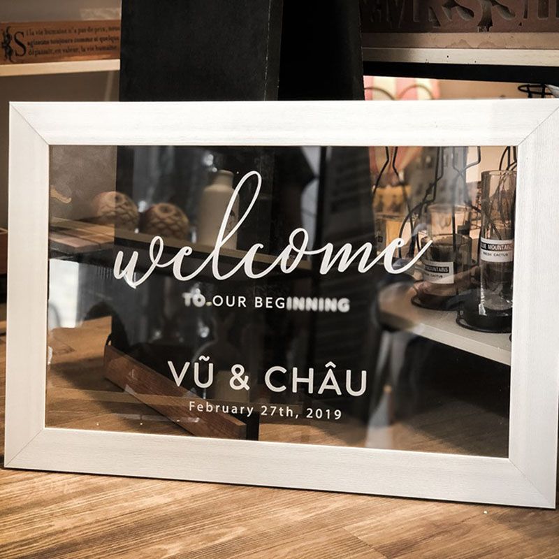 Bảng chào welcome xuyên thấu
