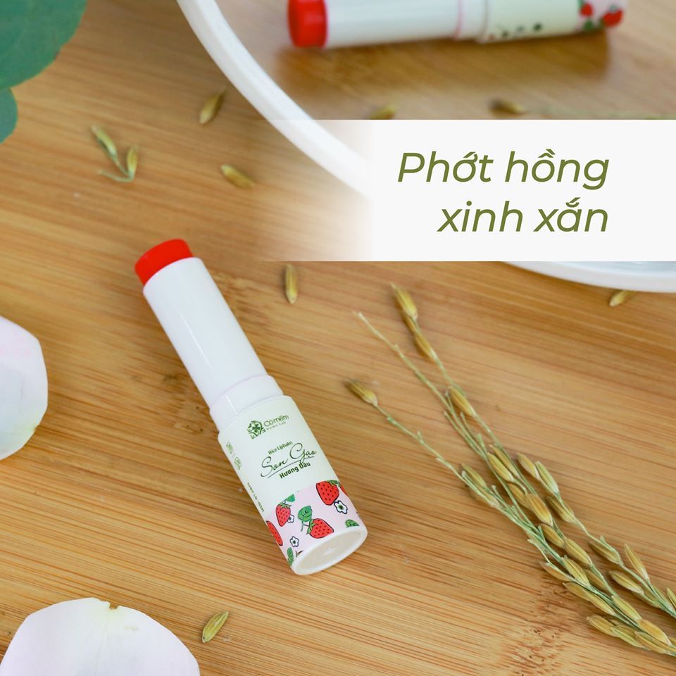 Son dưỡng Gạo Dâu - Phớt hồng xinh xắn - Dưỡng môi hết khô nẻ