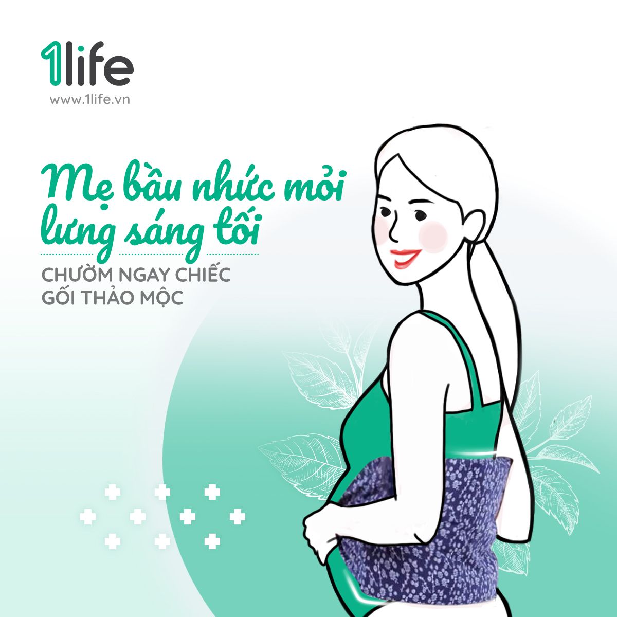 Gối thảo mộc chườm Lưng Bụng