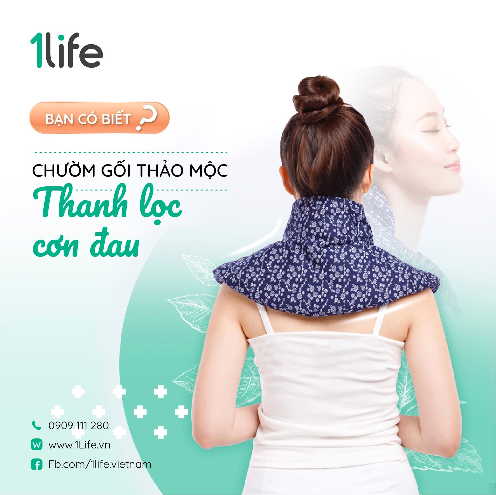 Gối thảo mộc chườm Vai Gáy
