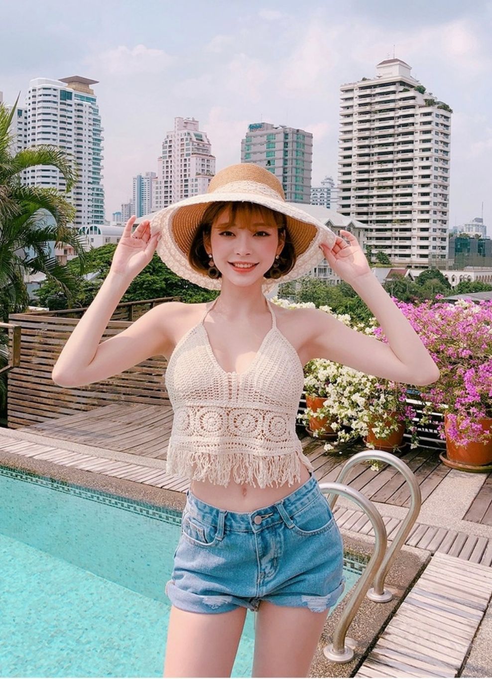 CrochetHH3- Áo yếm len đan HH3