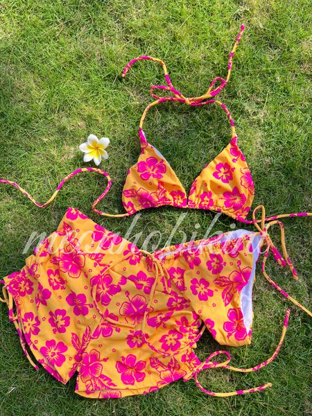  4BN111- set bikini kèm quần short 