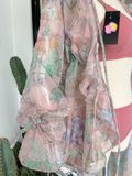  AKRUFFLE- áo khoác voan hoa 