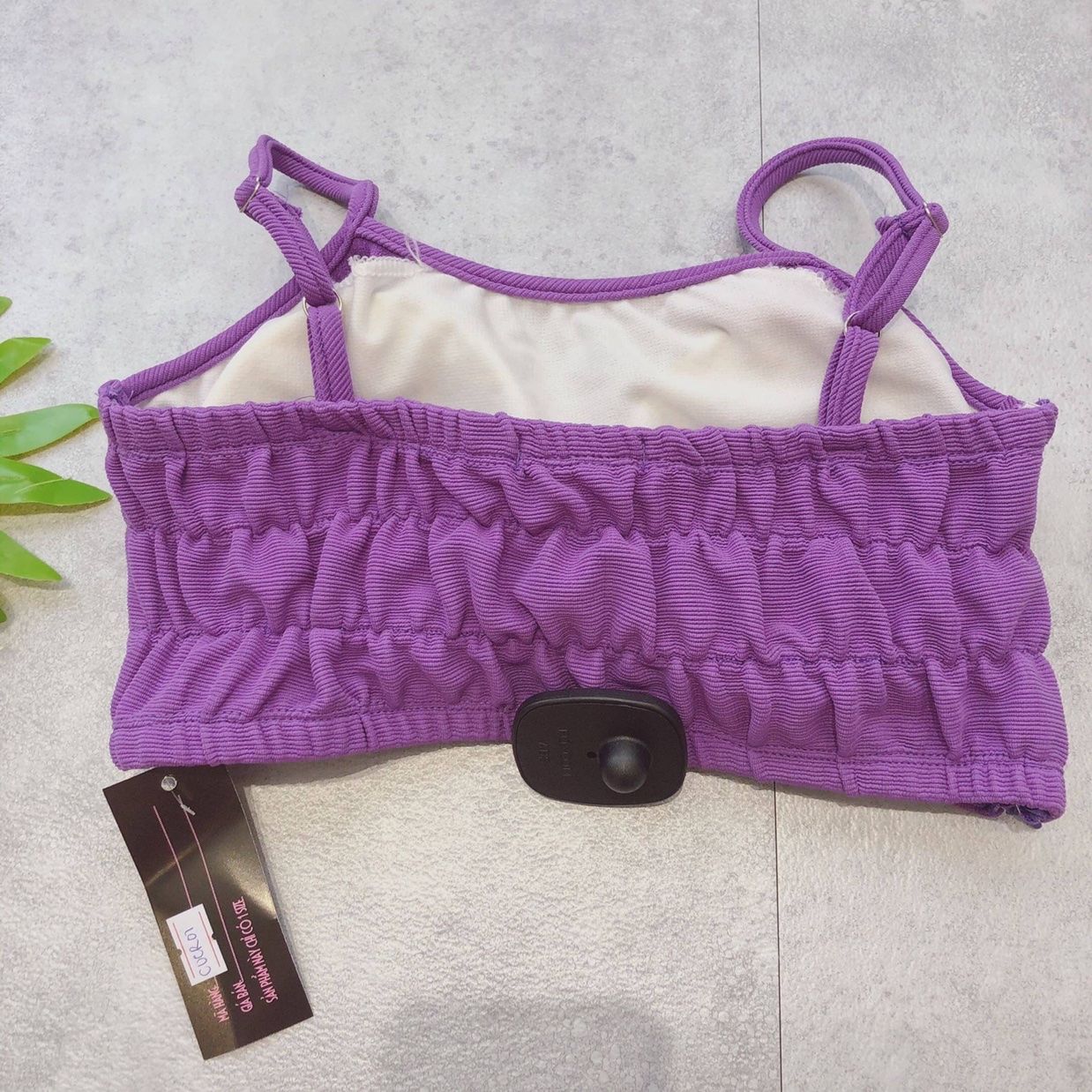 Độc quyền Meonhobikini-Áo bơi lẻ thêu hoạ tiết