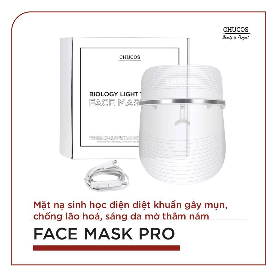 Mặt nạ điện diệt khuẩn gây mụn, chống lão hóa, giúp sáng da mờ thâm nám Mask Pro với 3 loại ánh sáng sinh học: đỏ, xanh,vàng