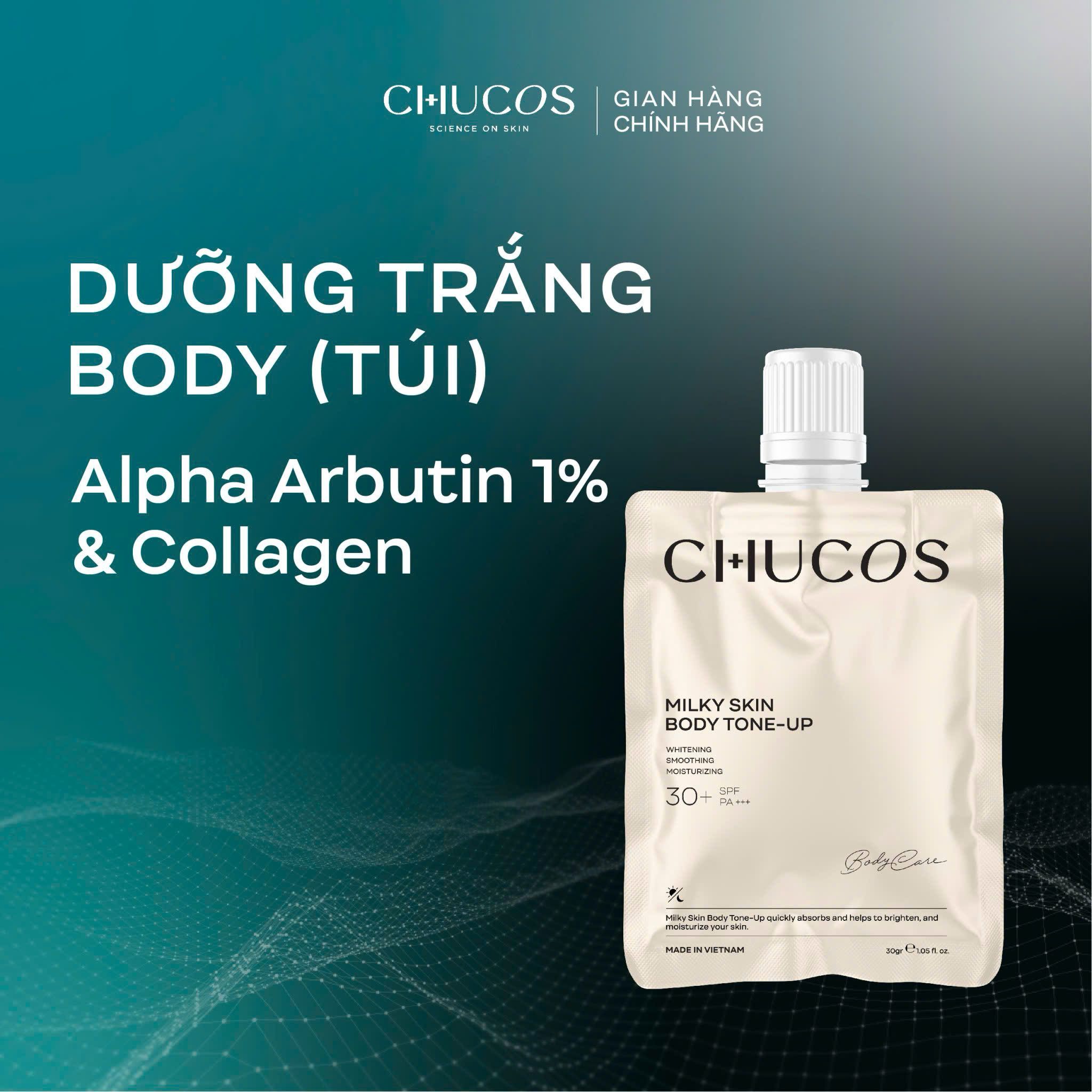 Kem Dưỡng Trắng Dạng Túi Body Chucos Milky Skin Body Tone-Up Mini 30gr