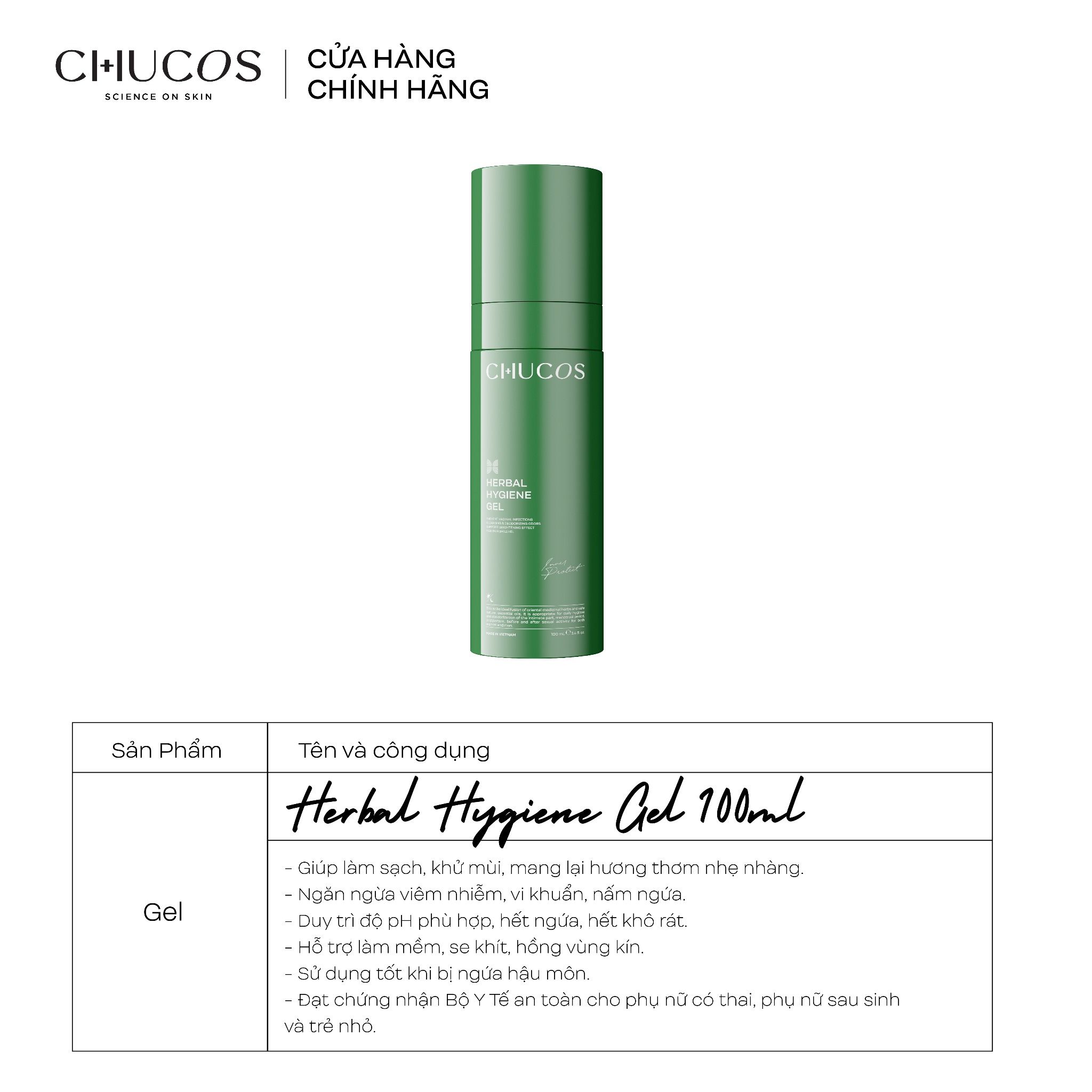 Dung Dịch Vệ Sinh Phụ Nữ Thảo Dược Đông Y Làm Sạch Và Kháng Khuẩn Herbal Hygiene Gel