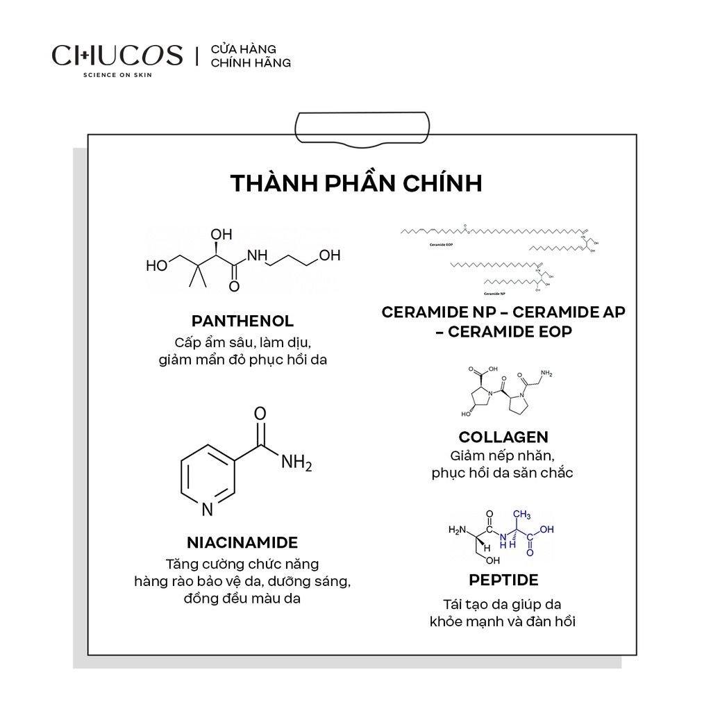 Tinh Chất Căng Bóng, Trẻ Hoá và Dưỡng Ẩm Da Chucos Peptide Booster 15ml