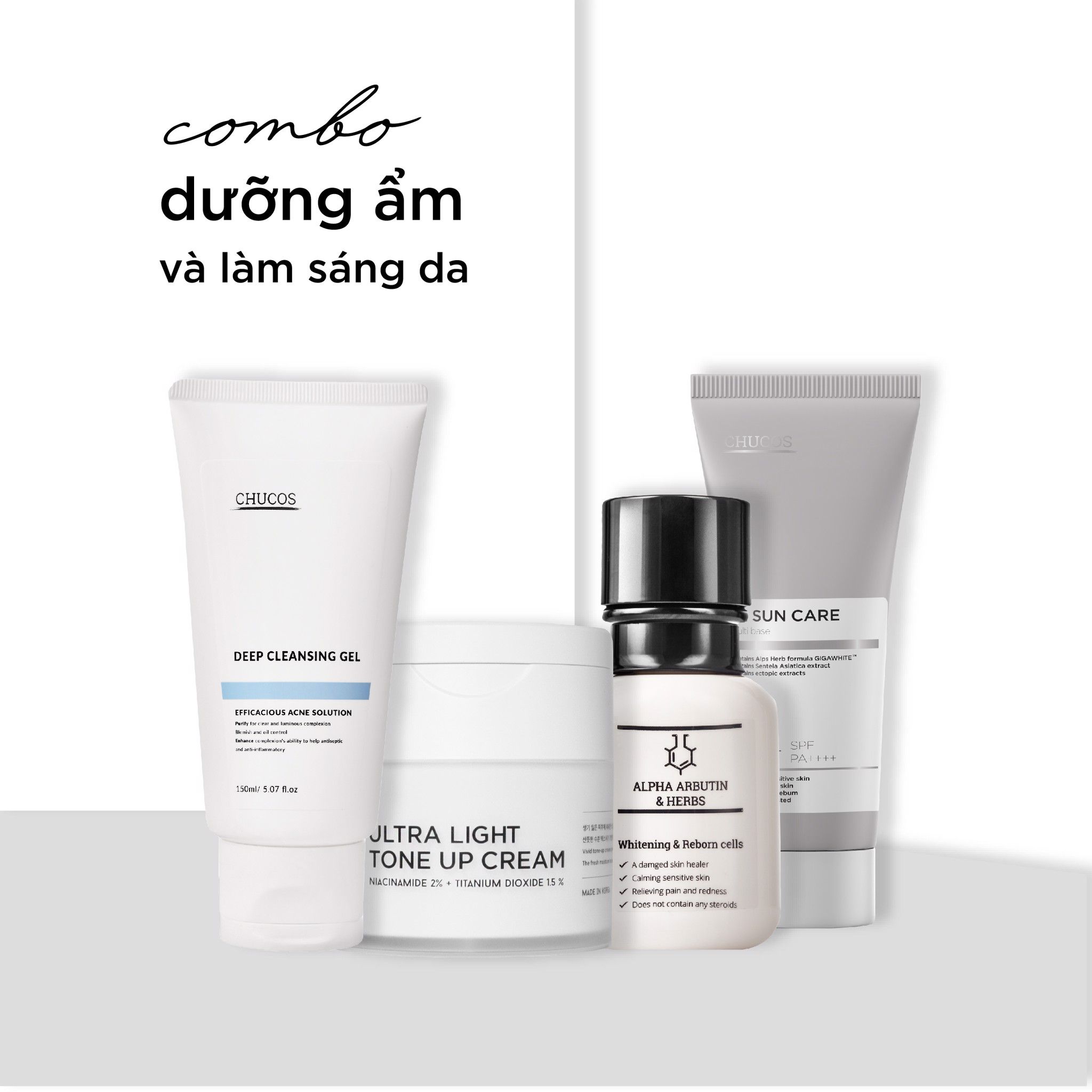 KEM NÂNG TONE VÀ LÀM SÁNG DA CHUCOS ULTRA LIGHT TONE UP CREAM (50ml)