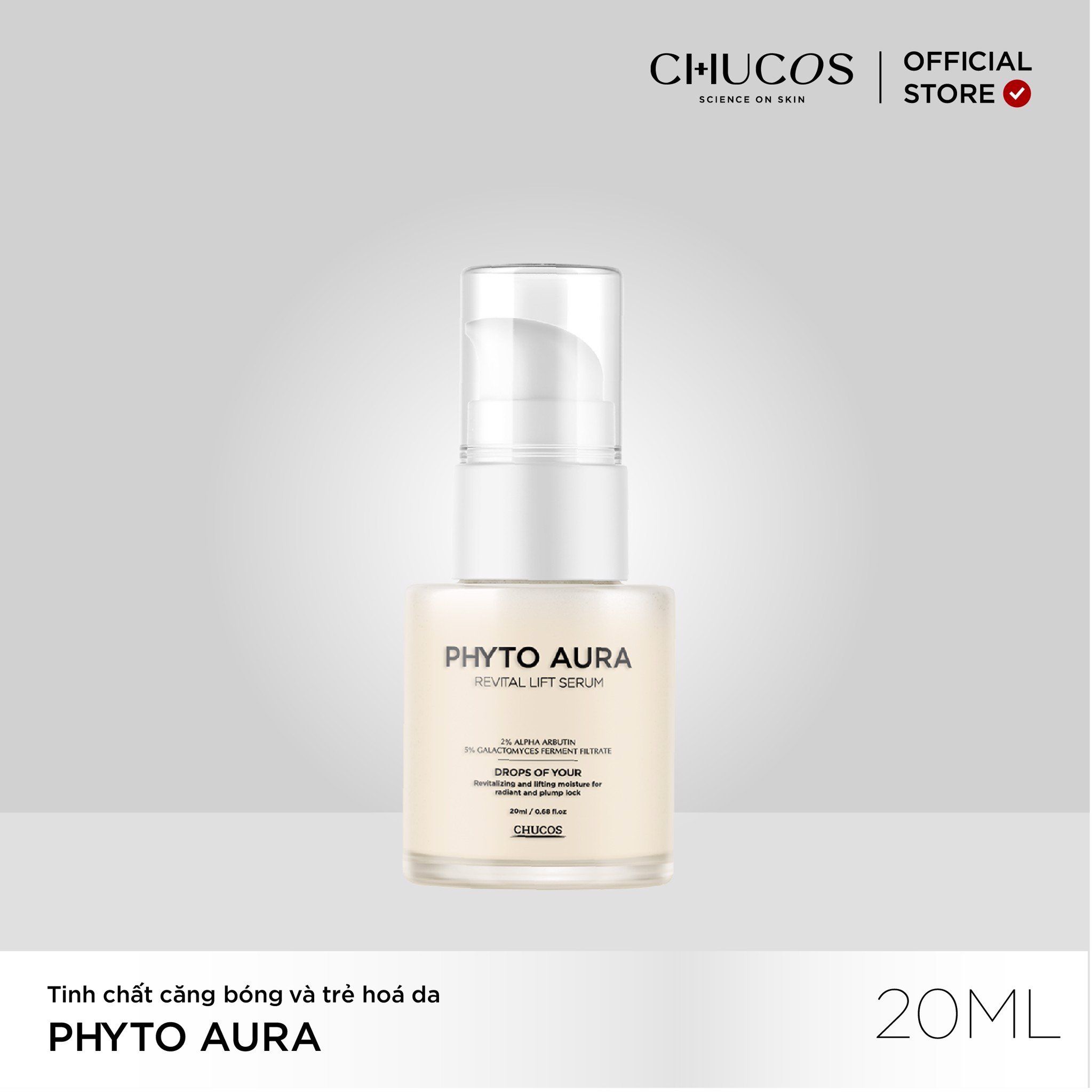 TINH CHẤT CĂNG BÓNG VÀ TRẺ HÓA DA CHUCOS PHYTO AURA REVATAL LIFT (20ml)
